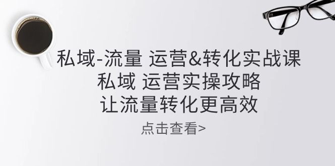 私域-流量 运营转化实操课：私域 运营实操攻略 让流量转化更高效-想要创业网