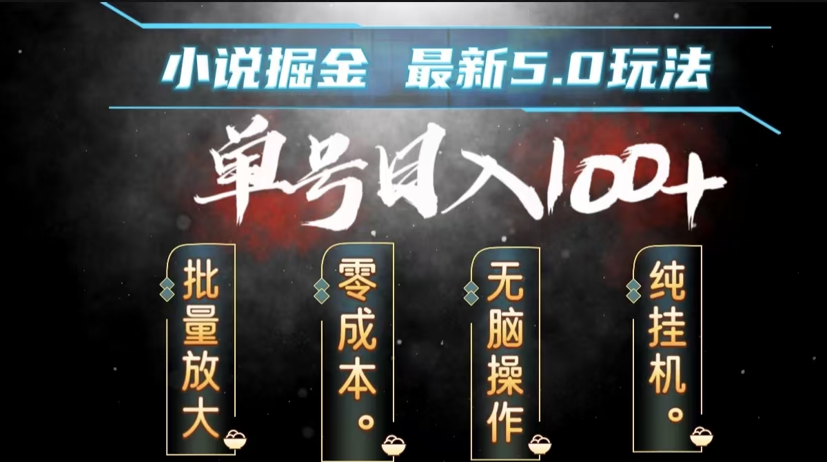 图片[1]-全自动小说撸金，无脑操作，单号日入100+小白轻松上手-想要创业网