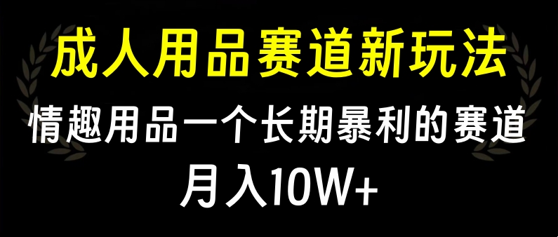 大人用品赛道新玩法，情趣用品一个长期暴利的赛道，月入10W+-想要创业网