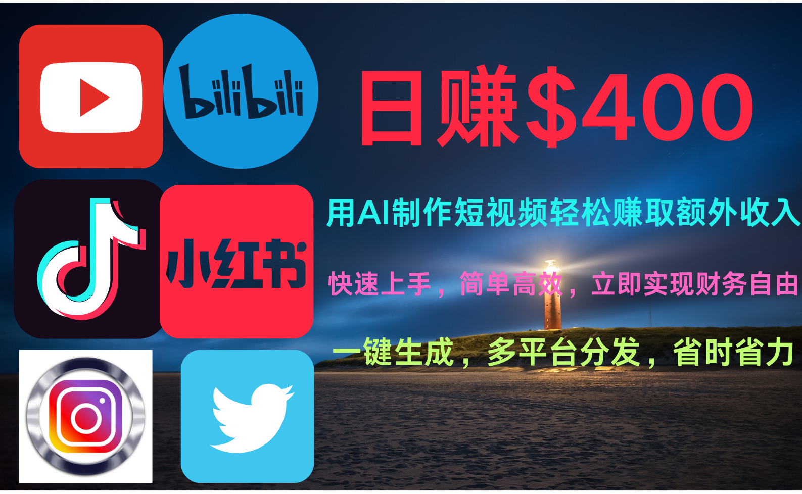 图片[1]-玩转全网视频平台，创造视频就能轻松赚取每天400美金-想要创业网