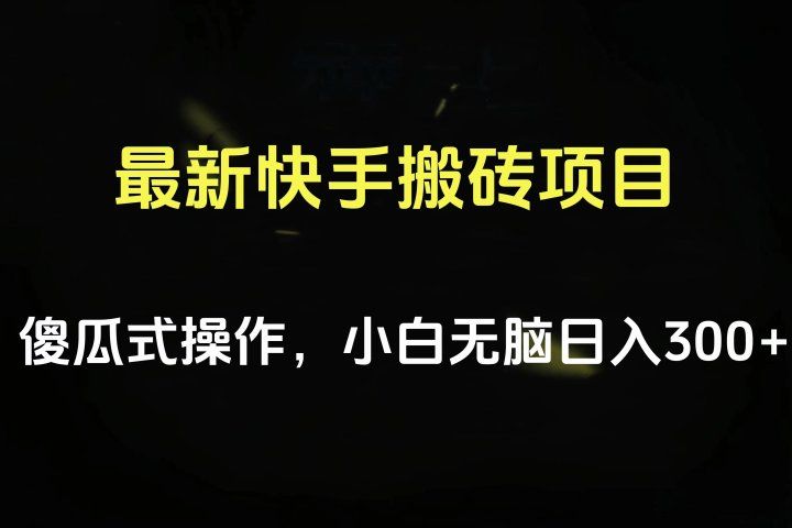 最新快手搬砖挂机项目，傻瓜式操作，小白无脑日入300-500＋-想要创业网