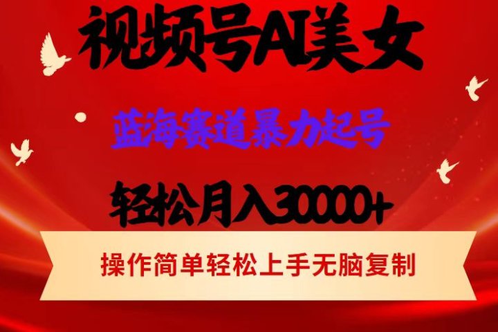 AI美女视频号掘金 操作简单 日入1000+-想要创业网