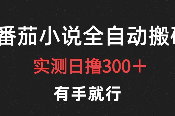 最新番茄小说挂机搬砖，日撸300＋！有手就行，可矩阵放大-想要创业网