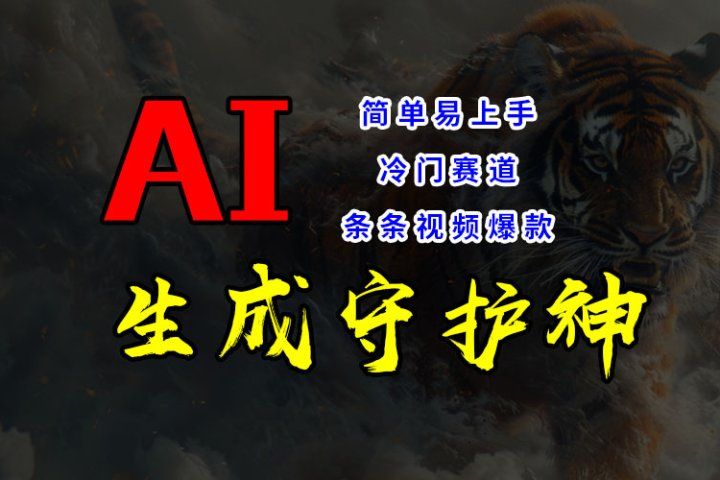 短视频冷门赛道,AI一键生成守护神,条条视频爆款,简单易上手,轻松获取睡后收入-想要创业网