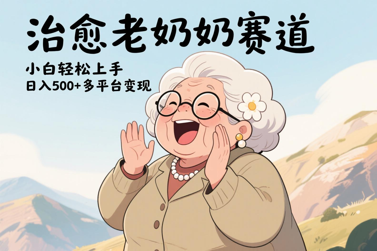 视频号治愈老奶奶赛道，小白轻松上手，日入500+多平台变现-想要创业网