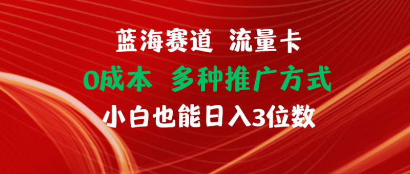 蓝海赛道流量卡0成本小白也能日入三位数-想要创业网