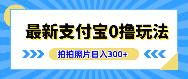 最新支付宝0撸玩法，拍照轻松赚收益，日入300+有手机就能做-想要创业网