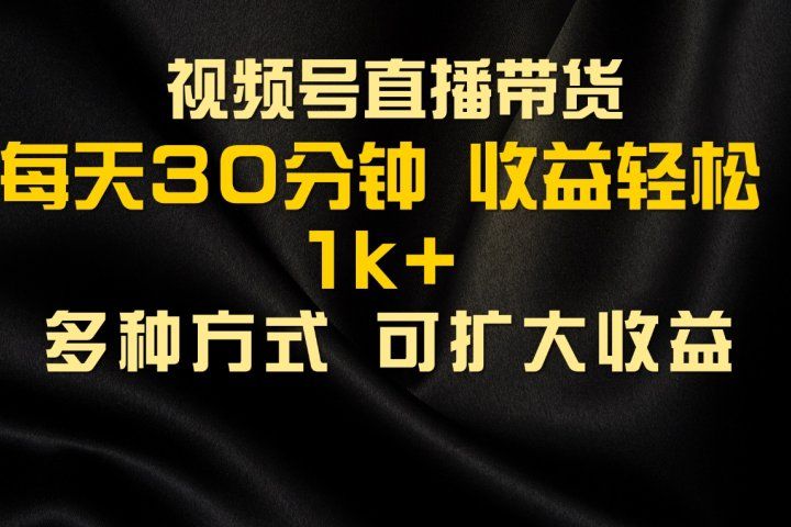 视频号直播带货，2024年最新骚操作，独家玩法，小白轻松上手-想要创业网