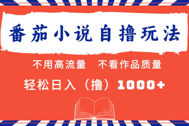 番茄小说最新自撸 不看流量 不看质量 轻松日入1000+-想要创业网
