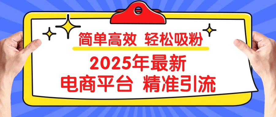 2025年最新电商平台精准引流 简单高效 轻松吸粉-想要创业网