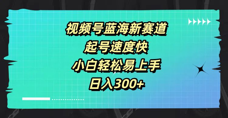 视频号蓝海新赛道，起号速度快，小白轻松易上手，日入300+-想要创业网