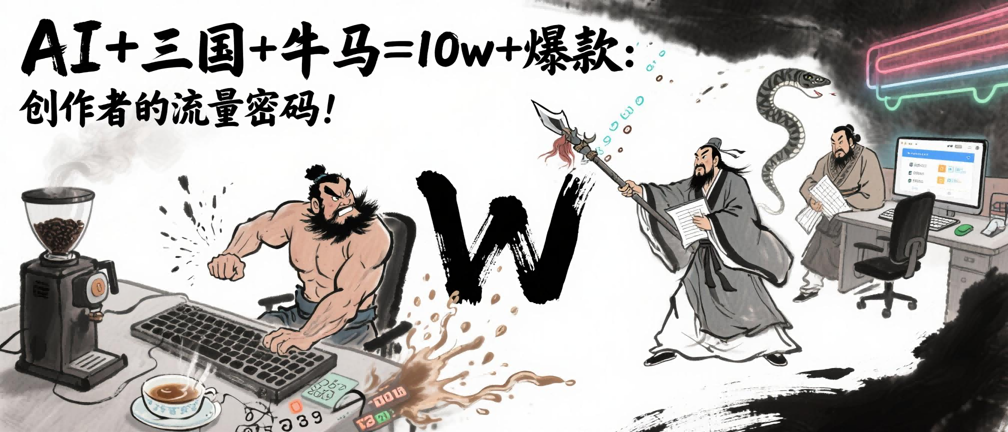 AI+三国+牛马=10w+爆款：创作者的流量密码！-想要创业网