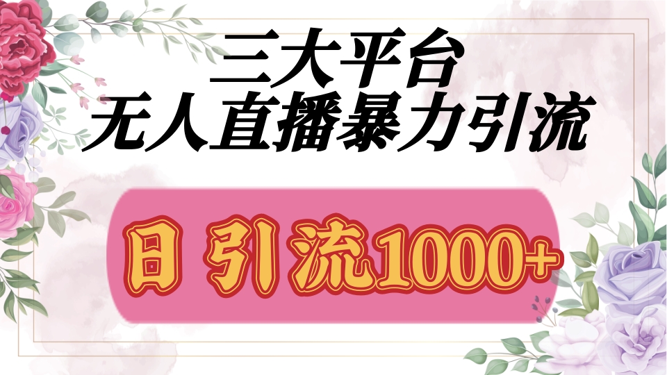 抖音，快手，视频号全平台通用，无人直播引流法，利用图片,模板,整套话术挂机全天支持矩阵操作，无限设备多开，超暴力引流，1000+高质量精准创业粉-想要创业网
