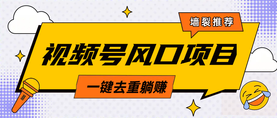视频号风口蓝海项目，中老年人的流量密码，简单无脑，一键去重，轻松月入过万-想要创业网