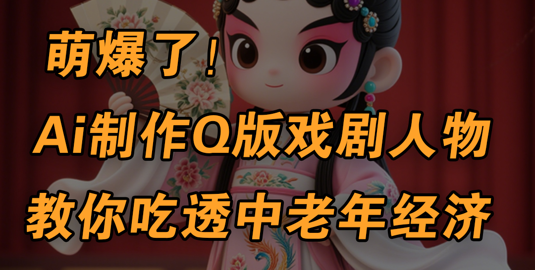 用Ai制作Q版戏剧人物，手把手教你吃透中老年经济，5分钟一个成品，多渠道变现-想要创业网