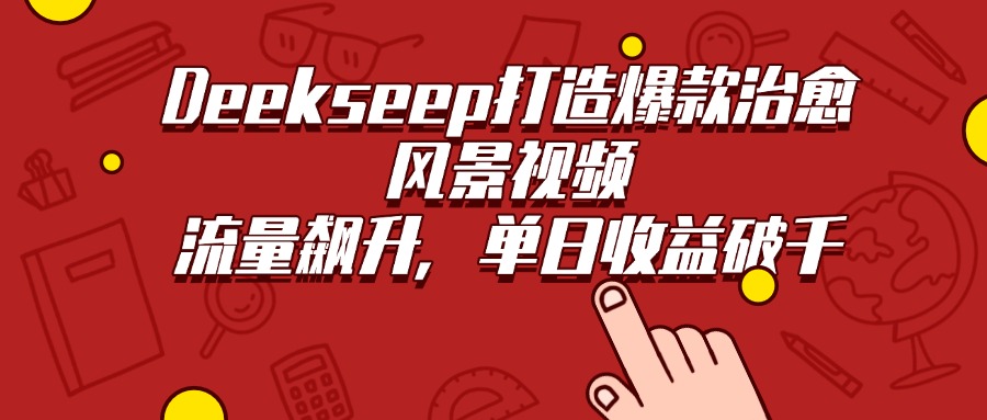 Deekseep打造爆款治愈风景视频，流量飙升，单日收益破千-想要创业网