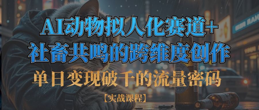 单日变现破千的流量密码,AI动物拟人化赛道+社畜共鸣的跨维度创作-想要创业网