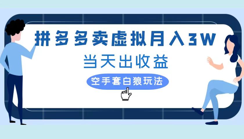 图片[1]-拼多多虚拟项目，单人月入3W+，实操落地项目-想要创业网