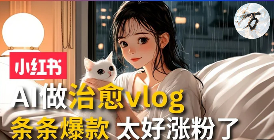 图片[1]-AI治愈系vlog动画视频，小红书7天 涨粉破千，商单报价1500+，0成本制作，日入2000+，有手就会 -想要创业网