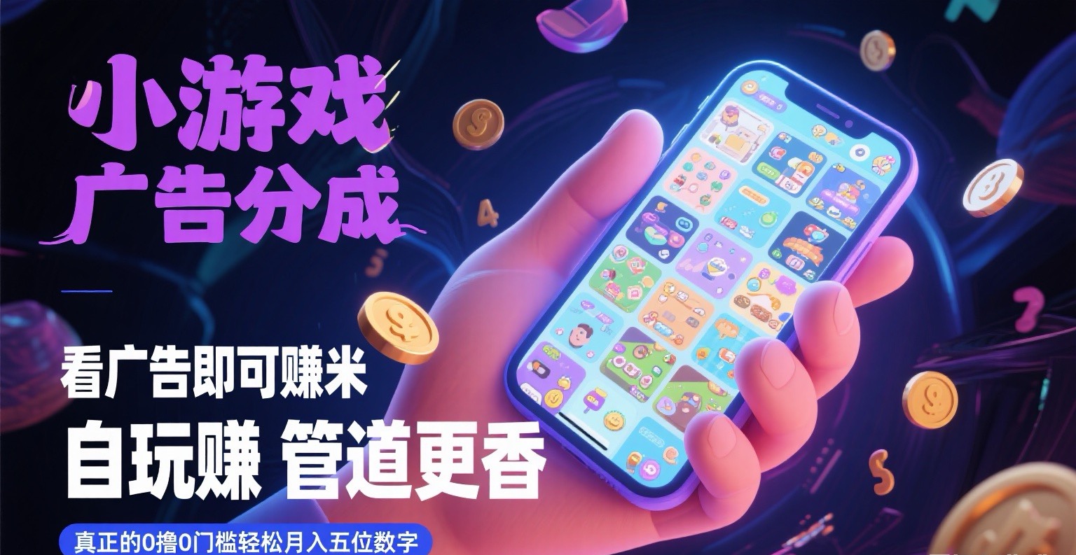 看广告即可赚米 自玩赚 管道更香 真正的零撸零门槛-想要创业网