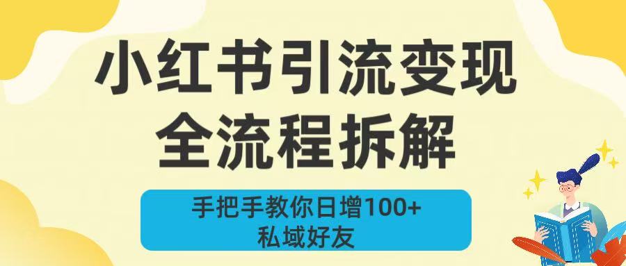 新手必看！小红书引流变现全流程拆解，手把手教你日增100+私域好友-想要创业网