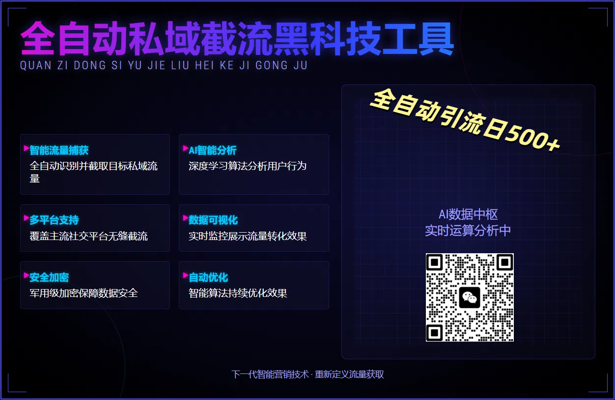 全自动私域截流黑科技工具——全自动引流日500+-想要创业网