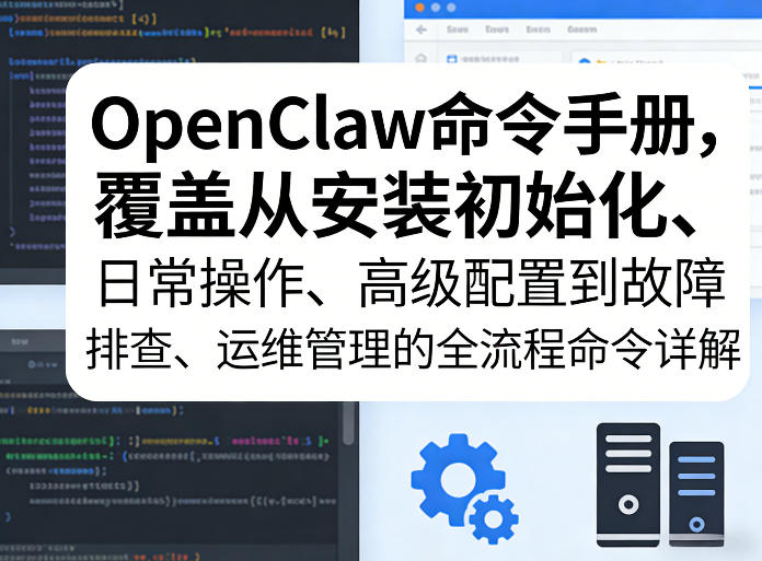 OpenClaw命令手册，覆盖从安装初始化、日常操作、高级配置到故障排查、运维管理的全流程命令详解-想要创业