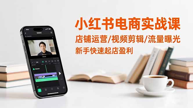 小红书电商实战课：店铺运营/视频剪辑/流量曝光，新手快速起店盈利-想要创业网