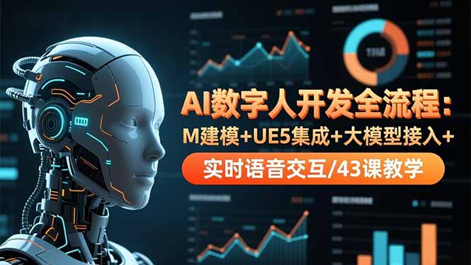 AI数字人开发全流程：M建模+UE5集成+大模型接入+实时语音交互/43课教学-想要创业网