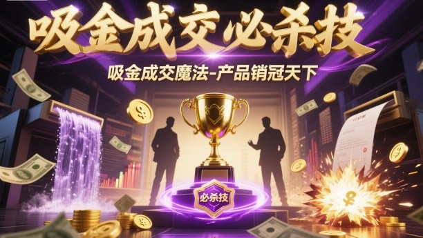 吸金成交必杀技,吸金成交魔法-产品销冠天下-想要创业网