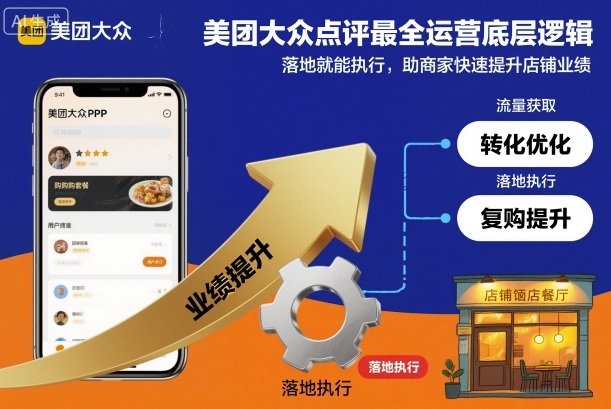 美团大众点评最全运营底层逻辑，落地就能执行，助商家快速提升店铺业绩-想要创业网