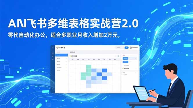 AI+飞书多维表格实战营2.0:零代码自动化办公,适合多职业月收入增加2万元-想要创业网