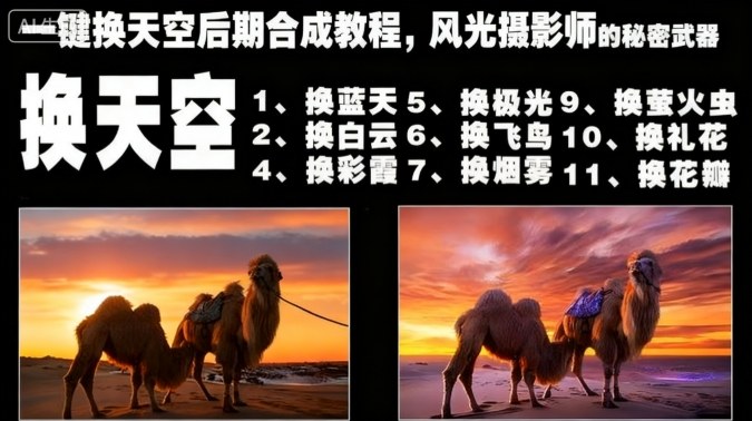 一键换天空后期合成教程,风光摄影师的秘密武器-想要创业网