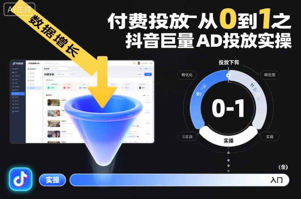 付费投放从0到1之抖音巨量AD投放实操-想要创业网