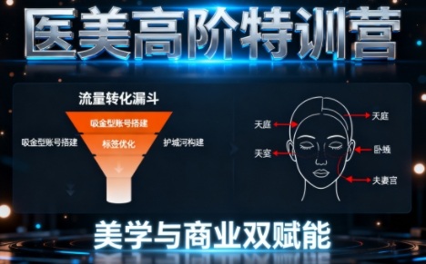 0-1000W医美高阶特训营课程，美学与商业双赋能-想要创业网