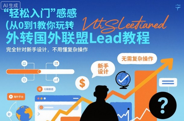 国外联盟賺美刀项目,从0到1教你玩转国外联盟Lead教程,纯新手可操作性100%-想要创业网