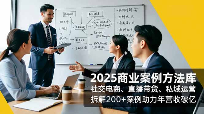 2025商业案例方法库,社交电商、直播带货、私域运营,拆解200+案例助力年营收破亿-想要创业网
