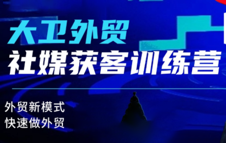 大卫老师·外贸社媒获客独家训练营(更新)-想要创业网