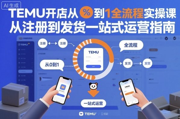 TEMU开店从0到1全流程实操课，从注册到发货一站式运营指南-想要创业网