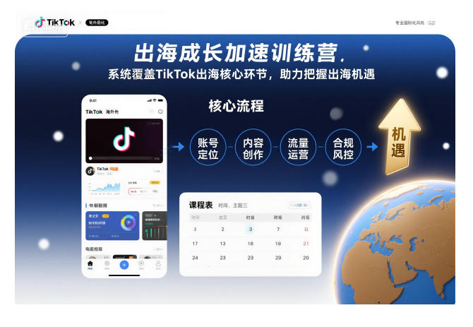 出海成长加速训练营，系统覆盖TikTok出海核心环节，助力把握出海机遇（更新）-想要创业网
