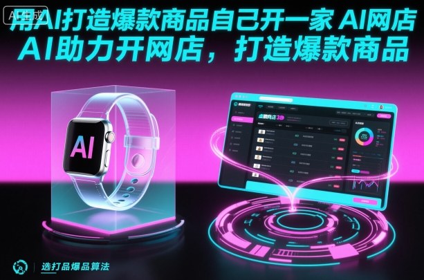 用AI打造爆款商品自己开一家AI网店，AI助力开网店，打造爆款商品-想要创业网