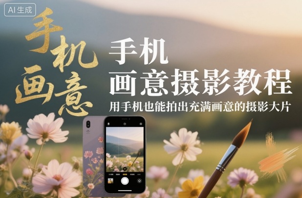 手机画意摄影教程,用手机也能拍出充满画意的摄影大片-想要创业网