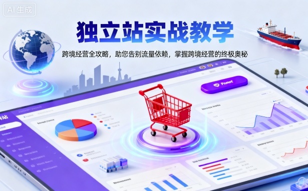 独立站实战教学，跨境经营全攻略，助您告别流量依赖，掌握跨境经营的终极奥-想要创业网