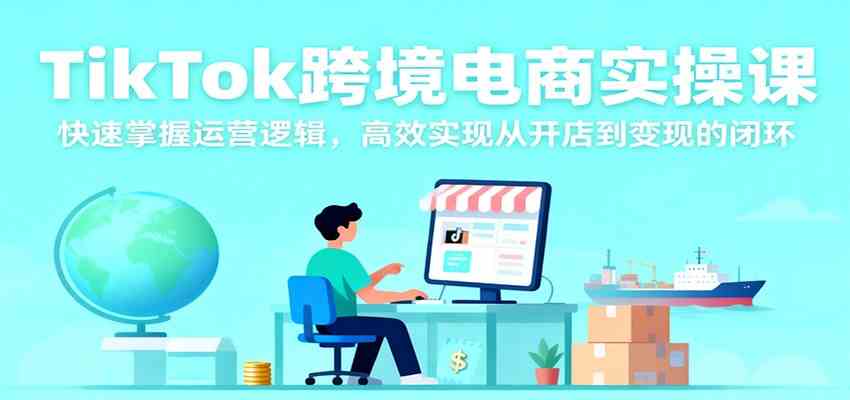 TikTok跨境电商实操课，快速掌握运营逻辑，高效实现从开店到变现的闭环-想要创业网