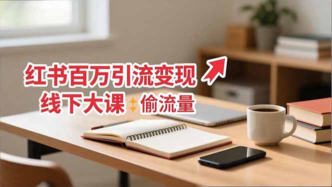 小红书百万引流变现-11月线下大课：分享从0到百万引流路径，手把手教偷流量、拿结果-想要创业网