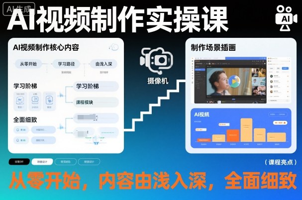 AI视频制作实操课,从零开始,内容由浅入深,全面细致-想要创业网