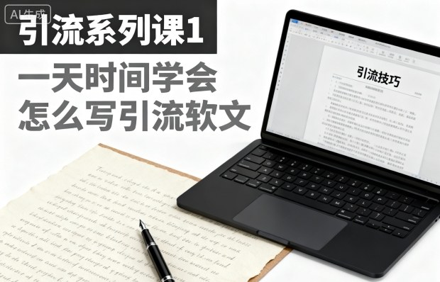 引流系列课1,一天时间学会怎么写引流软文-想要创业网