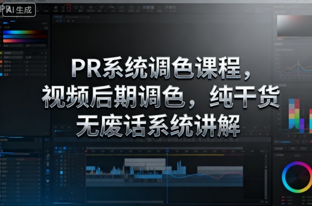 PR系统调色课程，视频后期调色，纯干货无废话系统讲解-想要创业网