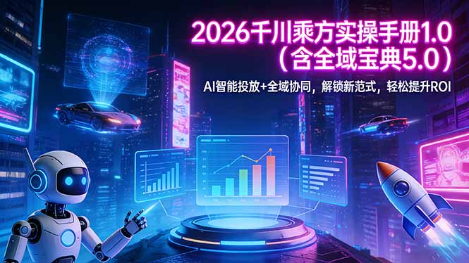 2026 千川乘方实操手册 1.0(含全域宝典 5.0-想要创业