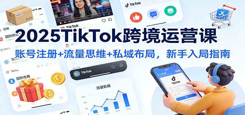 2025TikTok跨境运营课:账号注册+流量思维+私域布局,新手入局指南-想要创业网